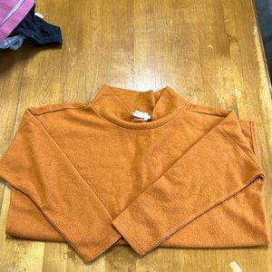 Cowl Neck Sweater by Anthropologie / Orange / Size Large
